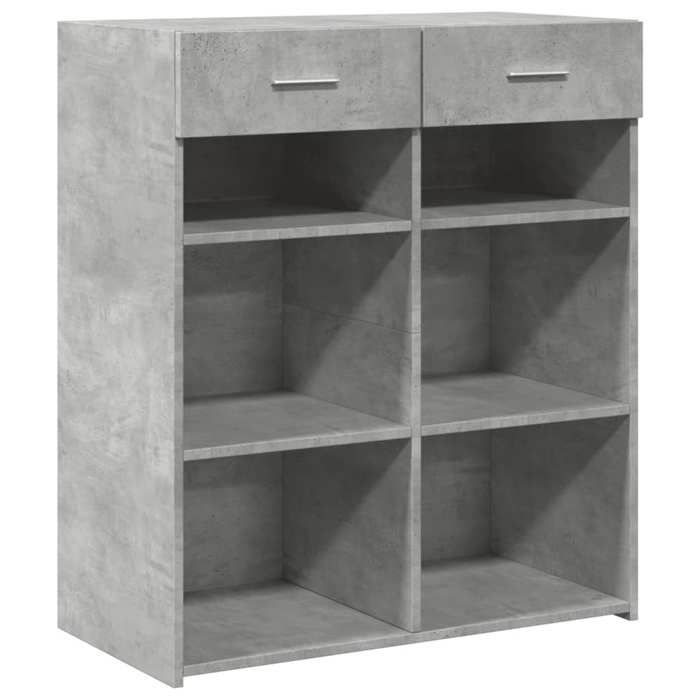 VidaXL Buffet Concrete Grey 80x42.5x93 Cm Engineered Wood, Cabinet, Sideboard, Storage Cabinet, Cupboard, 3281479