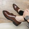 Herrenschuhe Frühling Lazy Pedal Beanie Schuhe Britische Business Casual Lederschuhe Bräutigam Hochzeit Trendy Schuhe