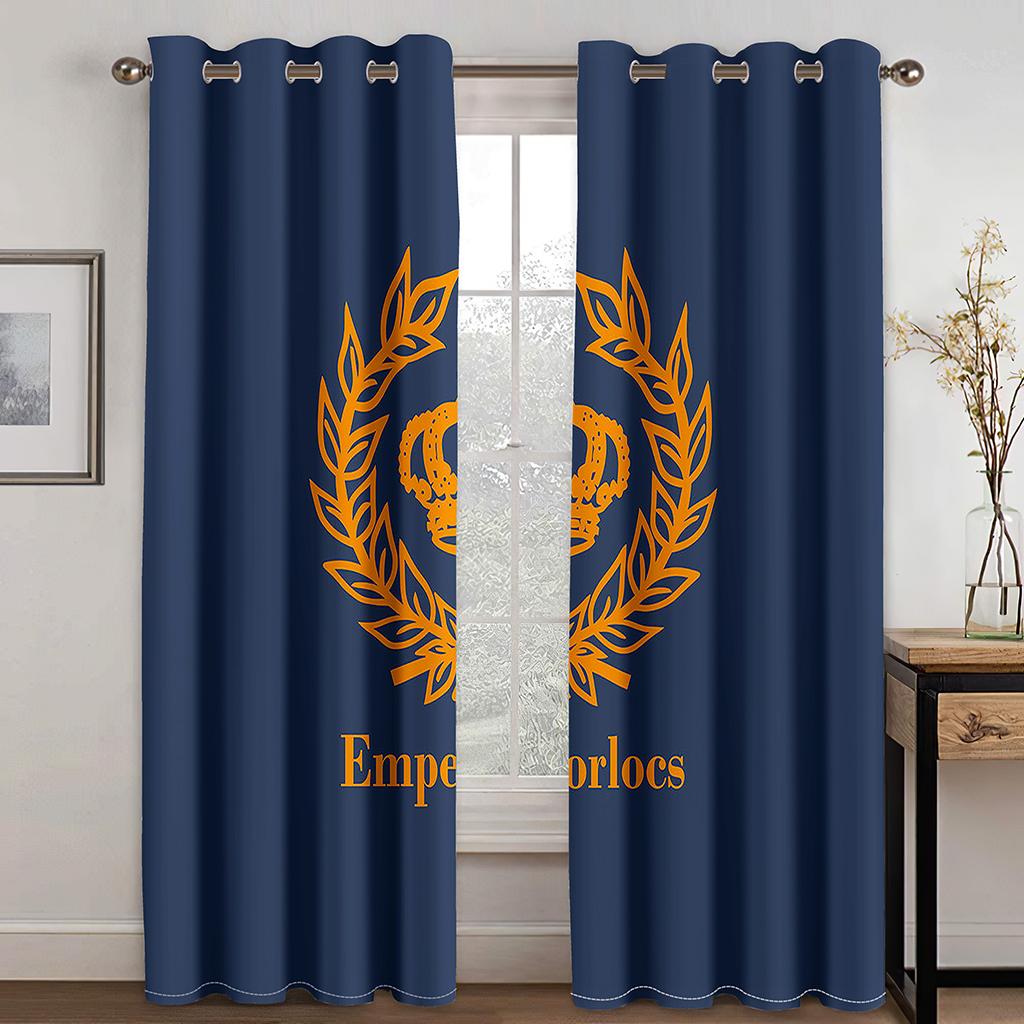 

Роскошные шторы на окна Queen King Crown Flower для гостиной, детской спальни, ванной комнаты, кухни, двери, шкафа для прихожей, распродажа, 2 шт. W50 X H130(CM)X2&Grommet Top