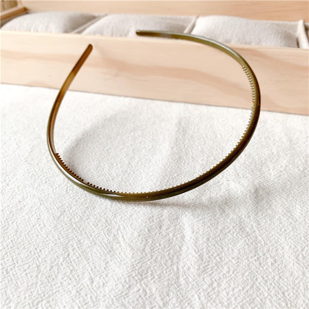Bright Color Hairband Women Plastic Solid Color Thin Edge Toothed Non-slip Hair Hoop Headbands Girls Hair Accessories