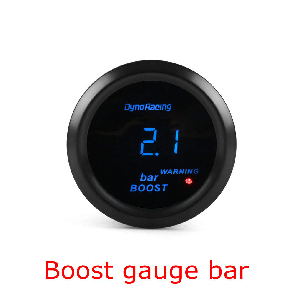 2" 52mm Car Digital Turbo Boost Gauge PSI BAR Water Temp Oil Temp Oil Pressure Gauge Voltmeter EGT Tachometer Rpm Gauge Meter