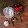 Antique Sle Round Fan Handicrt Dance Costume Qipao Special Ape Suzhou Embroidery F Transparent Double Sided Fan