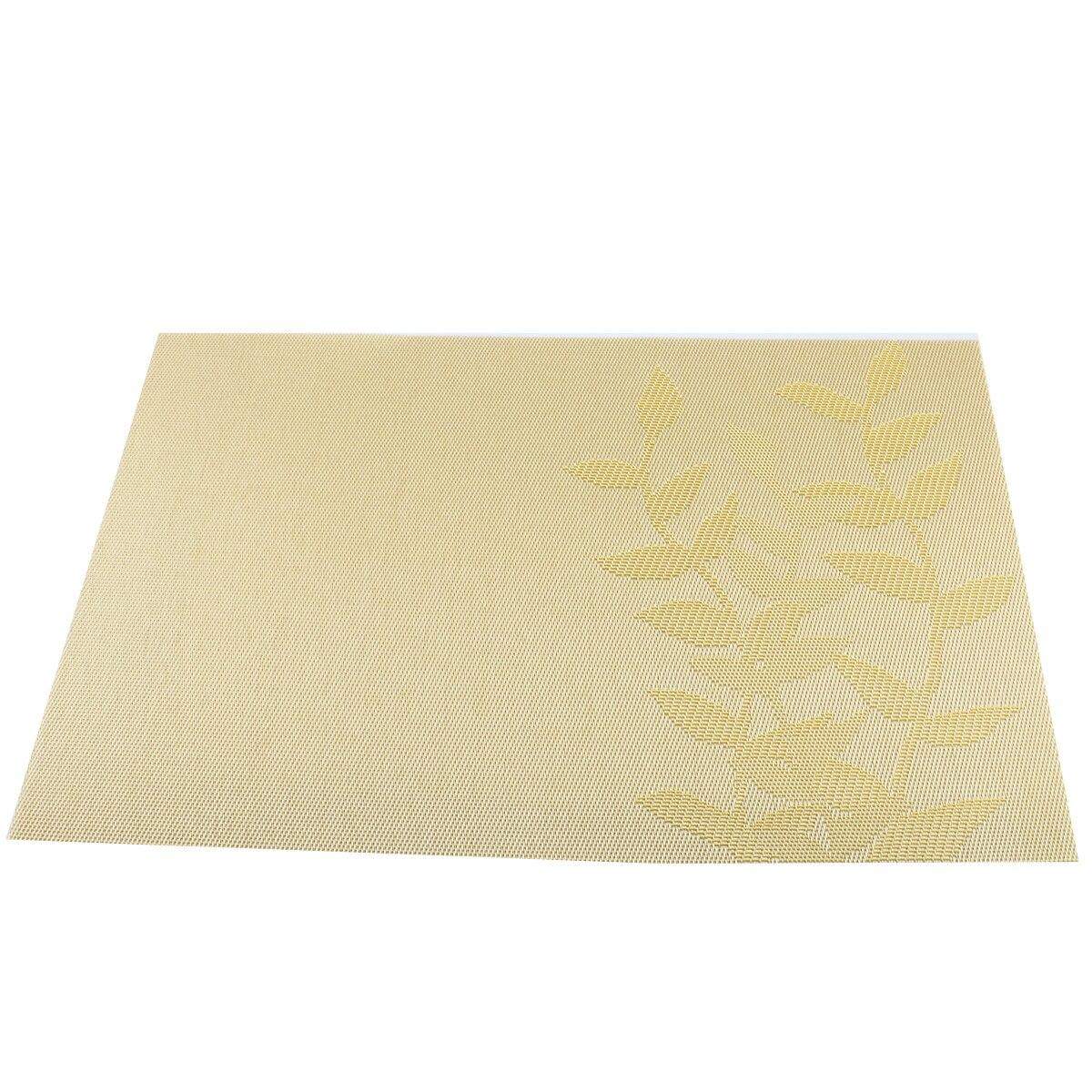 6 шт. ПВХ коврики для стола Нескользящие водонепроницаемые салфетки лист цветок дерево — фото 21