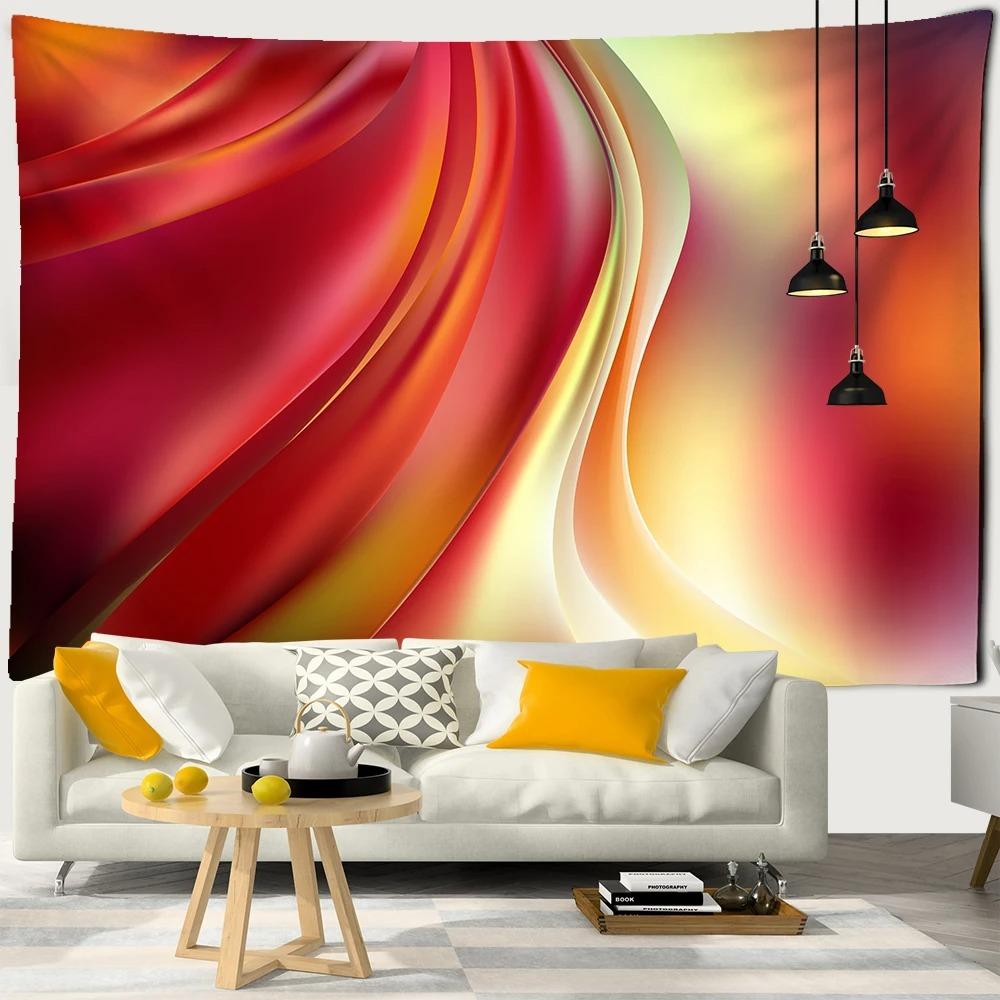 Decor colorat cu model de linii Tapiserie Dormitor Living Tapiserie Decor de perete acasă