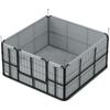 Steel Dog Whelping Box with Washable Whelping Pad, Wind-Resistant Cloth, for Small, Medium Dogs, 122 x 122 x 60cm