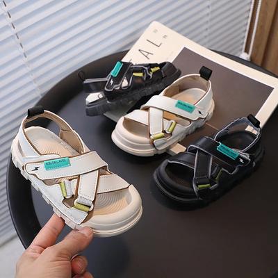 Sandalen Jungen Mode Sandalen Sommer Atmungsaktiv Strandschuhe Rutschfest Weiche Sohle Sport Flach Baby Kleinkind Sandalen Kinder Freizeitschuh