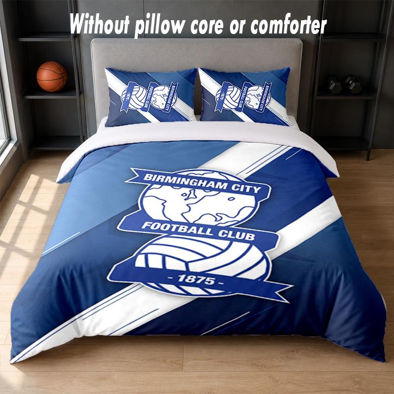 Birmingham City Design Bed Bedding Set 1 Duvet Cover + 2 Pillowcases Soft Breathable Household Bed Linens