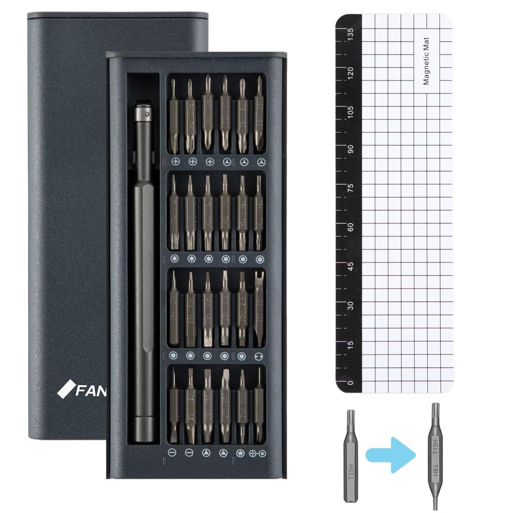 FANACAN Precision Screwdriver Special Screwdrivers with Magnetic Screwdrivers for Special Repair Tool Interchangeable Disassembly Tool S2 Material