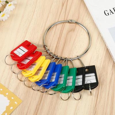 Metal Keychain with Key Ring, Creative Key Board, Anti-Loss Marker and Buckle.