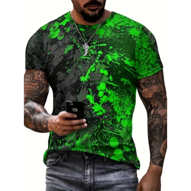 Fashion Hot Selling Classic Retro Creativity Men T-shirt Summer New Trend Casual 3D Printed Round Neck Short Sleeve Tees Tops