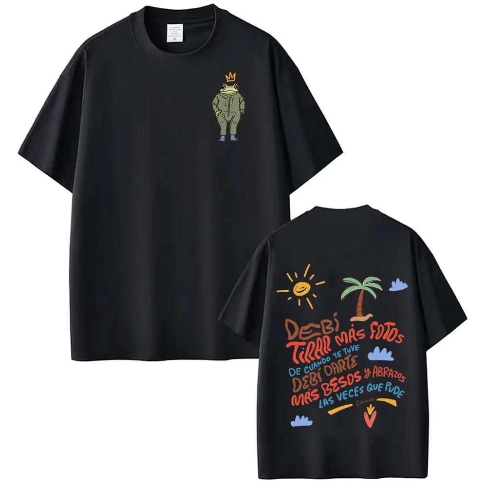 

Rapper Bad Bunny Tour 2026 Graphic TShirts Debi Tirar Mas Fotos DTMF Men Women Cotton Retro Springsummer Short Sleeve Top S