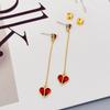 Fashion Commuter K Series Peach Heart Earrings Earrings Love Premium Earrings