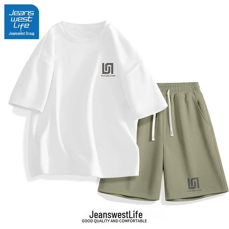 JEANSWEST LIFE Мужской хлопковый комплект: футболка и шорты XL
