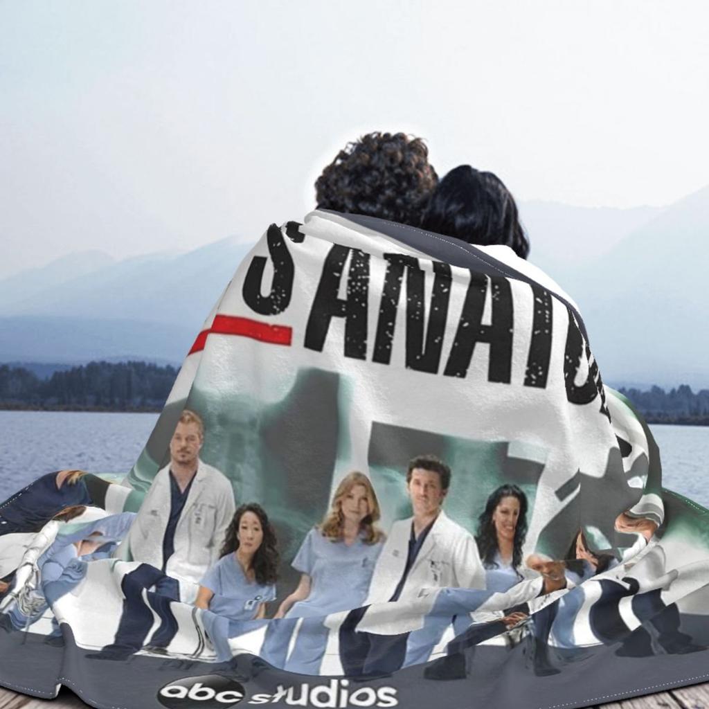 Meredith Grey Derek Shepherd Cristina Yang Blankets Grey's Anatomy Doctor Flannel Novelty Throw Blankets for Bed Lounge Decor