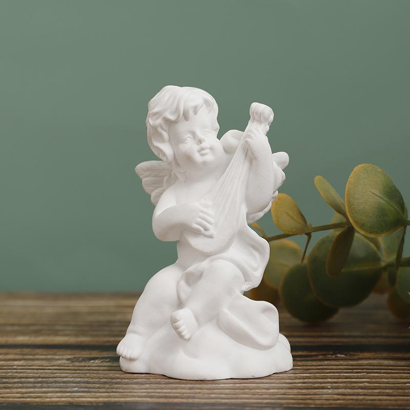Mini Resin Angel Ornament for Home Décor and Photography Backgrounds