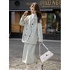 Mocana Damen Elegantes Langarm-Blazer- & Rock-Set