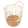 Coffee Pod Holder Iron Wire Weighte Wooden Base Coffee Capsule Storage Basket for Kitchen