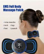 

Electric Neck Massage Pads To Relieve Shoulder And Neck Pressure, EMS Micro Current Neck Massage Patches чорний