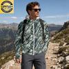 Men's Casual Raglan Sleeve Hoodie Long Sleeve Sun Protection Jacket Lightweight Breathable Outdoor Sports Windbreaker with Full Zip and Thumb Holes