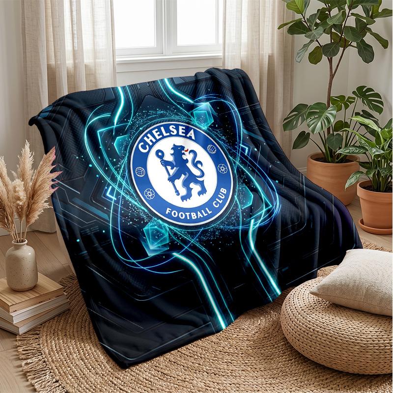 Chelsea FC Theme blanket Soft Flannel Blanket Plush Throw Blanket Cozy Sofa Bed Blanket for Home Decor
