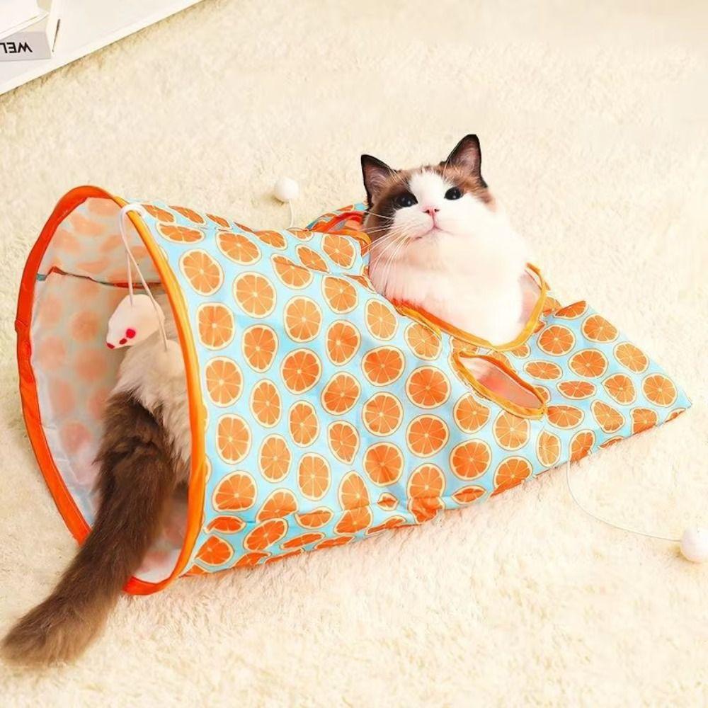 Collapsible Cat Toys Drill Bag Bite Resistant Cat Interactive Toy Cat Tunnel Bag  Small Animal