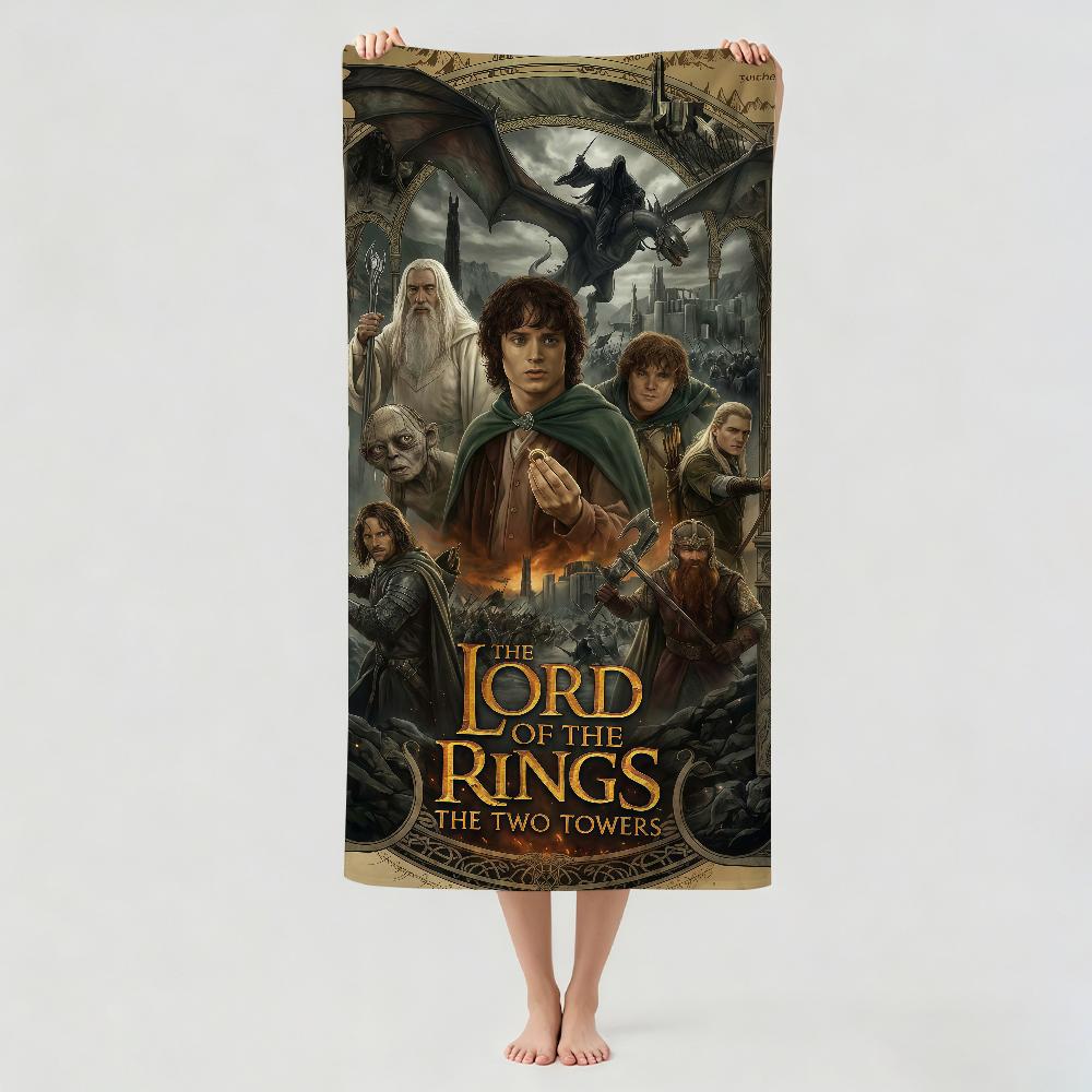 Movie The L-Lord of the R-Rings Towel Drying Bath Towel Applicable To Light Swimming Camping Yoga Beach Out