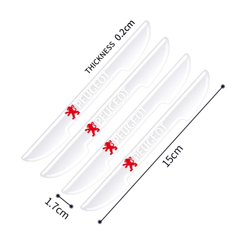 Car Door Edge Transparent Anti Scratch Protection Strips Bumper Scuff Sticker For Peugeot 408 5008 RCZ 208 3008 2008 206 207 307