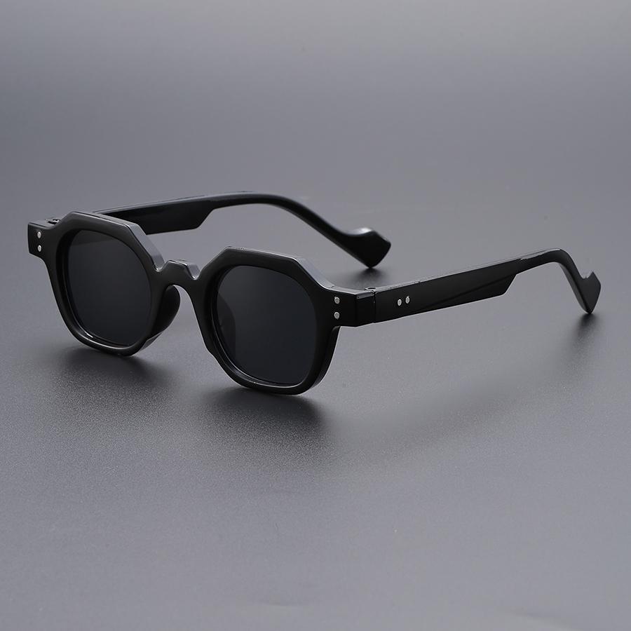 1PC Unisex Plastic Fashion Polygon Frame Sunglasses For Street Photography And Beach Trips Driving Accessories