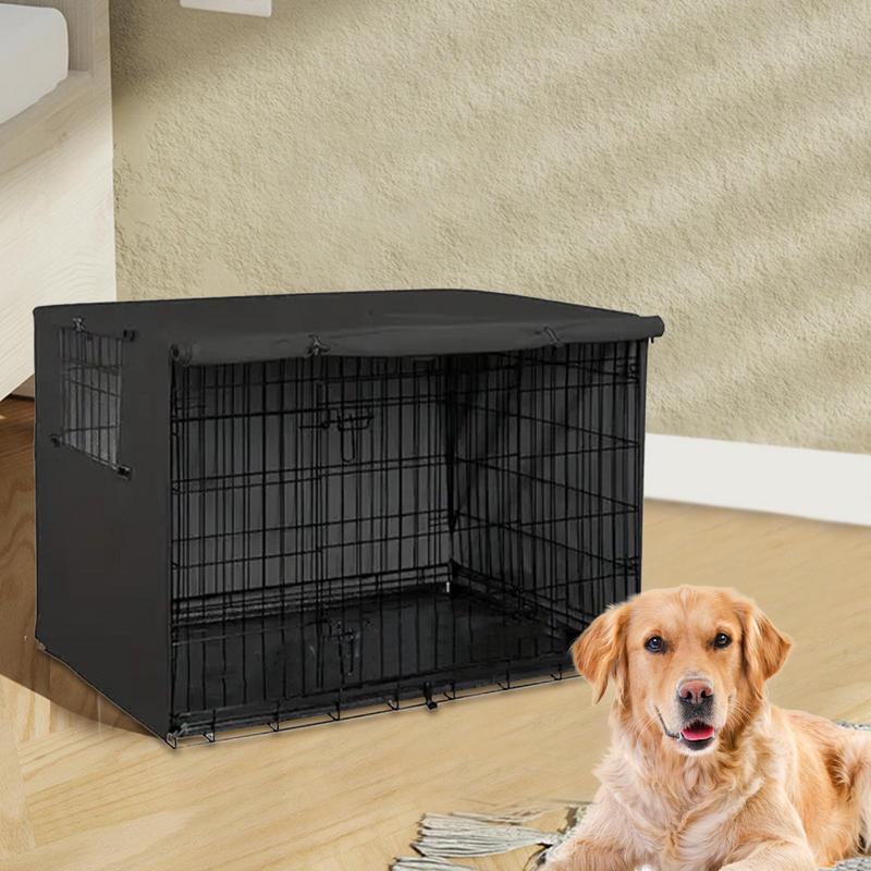 Oxford Cloth Dog Kennel Cover Waterproof Windproof Pet Crate Protective Dog Kennel Cover Universal Fit For Indoor Outdoor Crates
