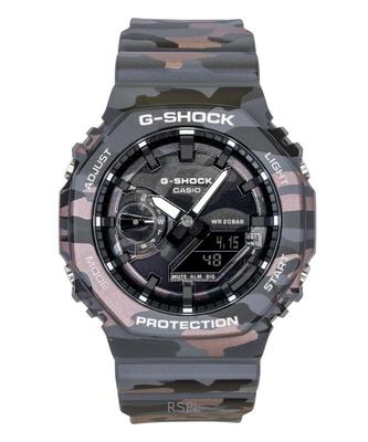 G-Shock Analog Digital Camouflage Bio-based Resin Strap Black Dial Quartz GA-2100CMD-8A 200M Men's Watch