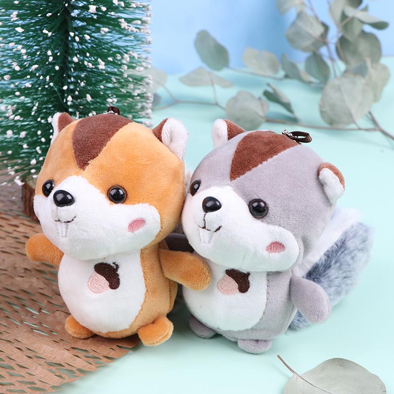 Mini Squirrel Plush Toy Decorations Oversized Tail Squirrel Ornament Keychain