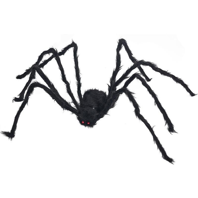 Halloween Outdoor Decoration Hairy Spider With Red Eyes Horror, Indoor And Outdoor Decoration For Masquerade Party Garden Yard Haunted House Porch