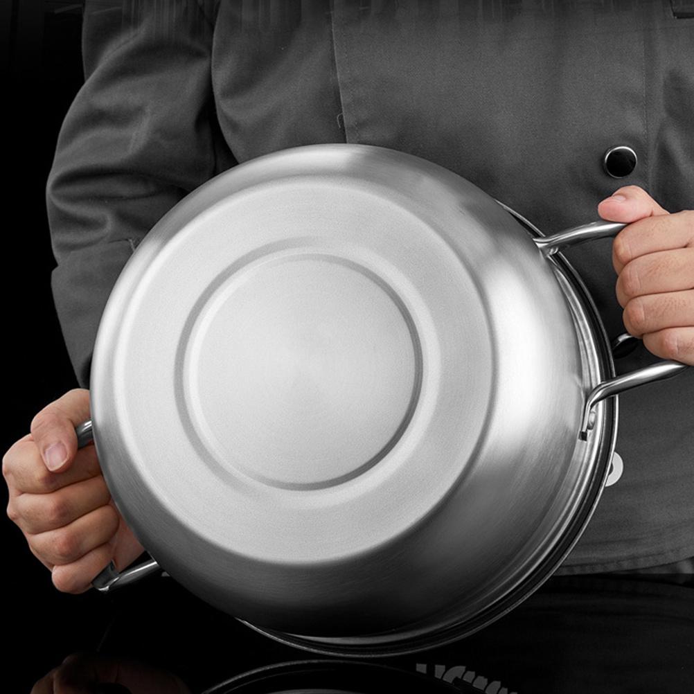 Stainless Steel Stock Pot Multi-Functional Soup Pan Portable Cooking Pot for Household Restaurant Use Small Saucepan