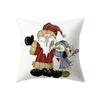 Cute Santa Claus Merry Christmas Print Pattern Cushion Cover Home Living Room Sofa Decoration Polyester Pillow Pillow Cover
