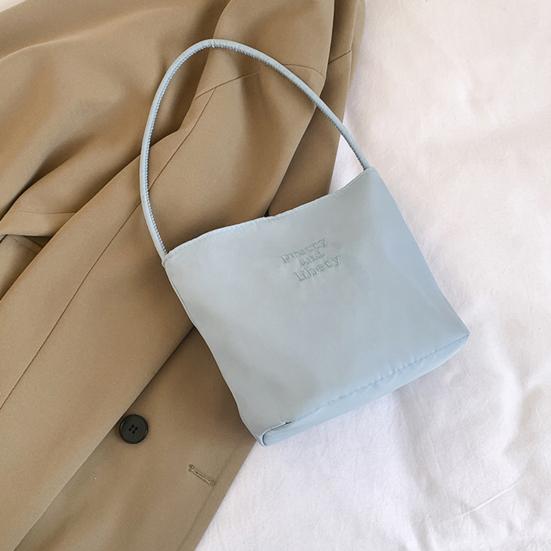 Women's Shoulder Bag Nylon Solid Color Tote Bag Portable Ladies Casual Handbag Commuting Sac for Work Street Daily Outings