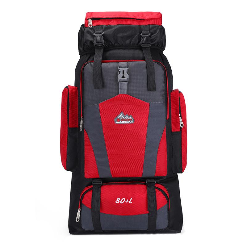 

Новый 80л очень большой вместительный походный рюкзак водонепроницаемый дорожный рюкзак для хранения вещей легкая сумка для альпинизма 40*40*70cm красный