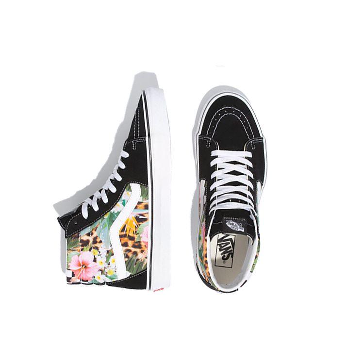 Vans Sk8-Hi Tropical Animal Check Black Women Sneakers True-White VN0A4U3C2FB