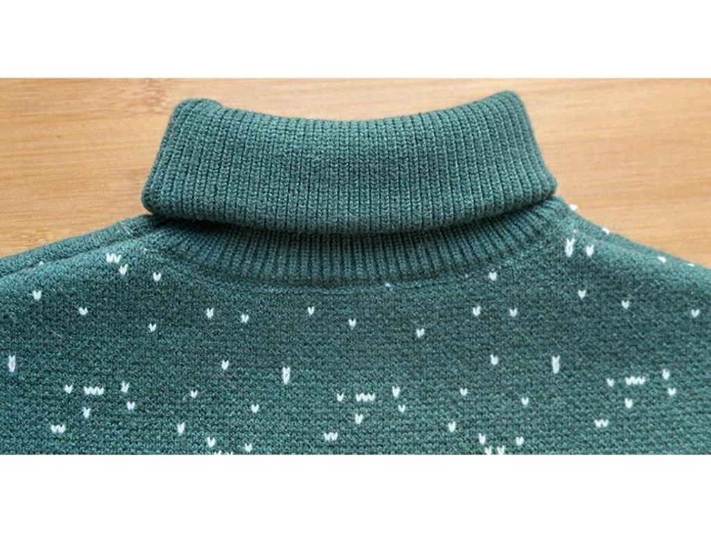 2025 Winter Kinder Roter Rollkragenpullover - Trendiger Weihnachtsstil für Jungen und Mädchen