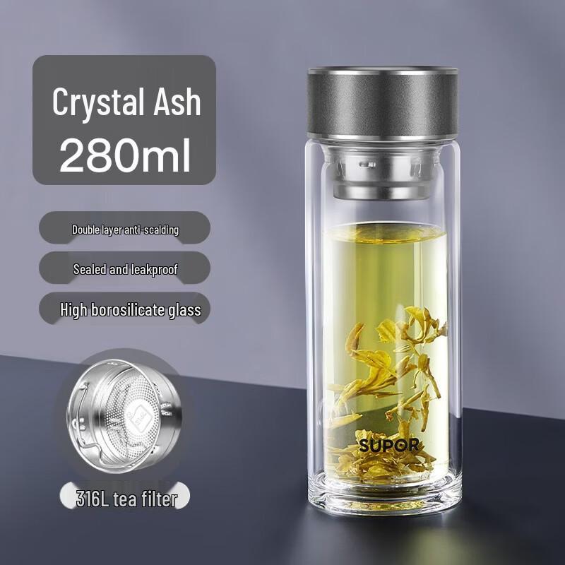 SUPOR Double-Layer Borosilicate Glass Cup