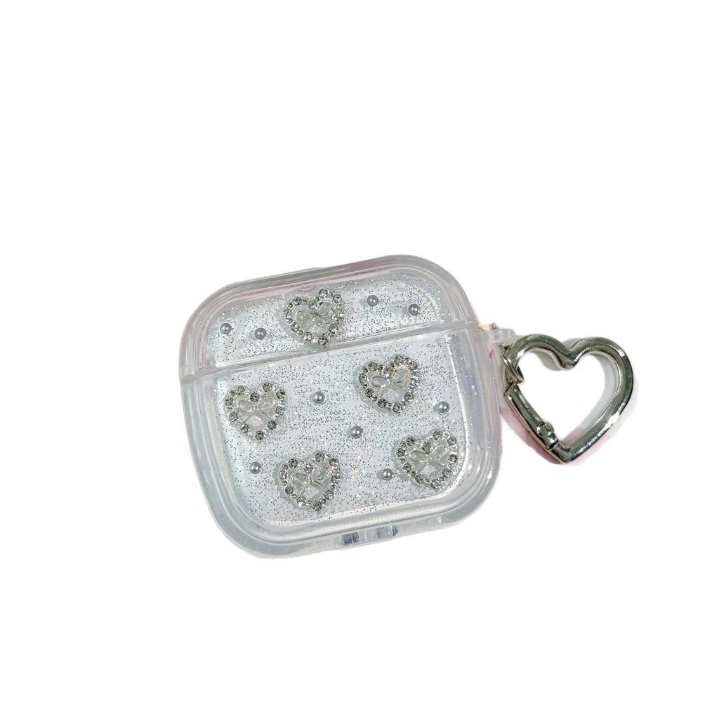 The New Phantom Epoxy Love Is Suitable for AirPodsPro1 Earphone Case Universal Apple 1st Generation Soft Case Love Pendant