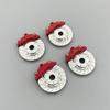 4PCS Metal Brake Disc Caliper Tire Modification Accessory Compatible with WPL D12 Remote Control Car Spare Parts Upgrade