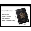 Black Pu Leather+Paper Notebook With Code Lock 215X145Mm Retro Diary Note Book