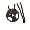 European and American Fitness Dumbbell Plate Sports Barbell Necklace Men's Pendant Jewelry