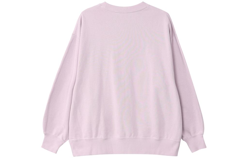 Women's Sweatshirt Jordan Embroidery Solid Color Pullover Fleece Lined Long Sleeved Sweatshirt Women's Purple