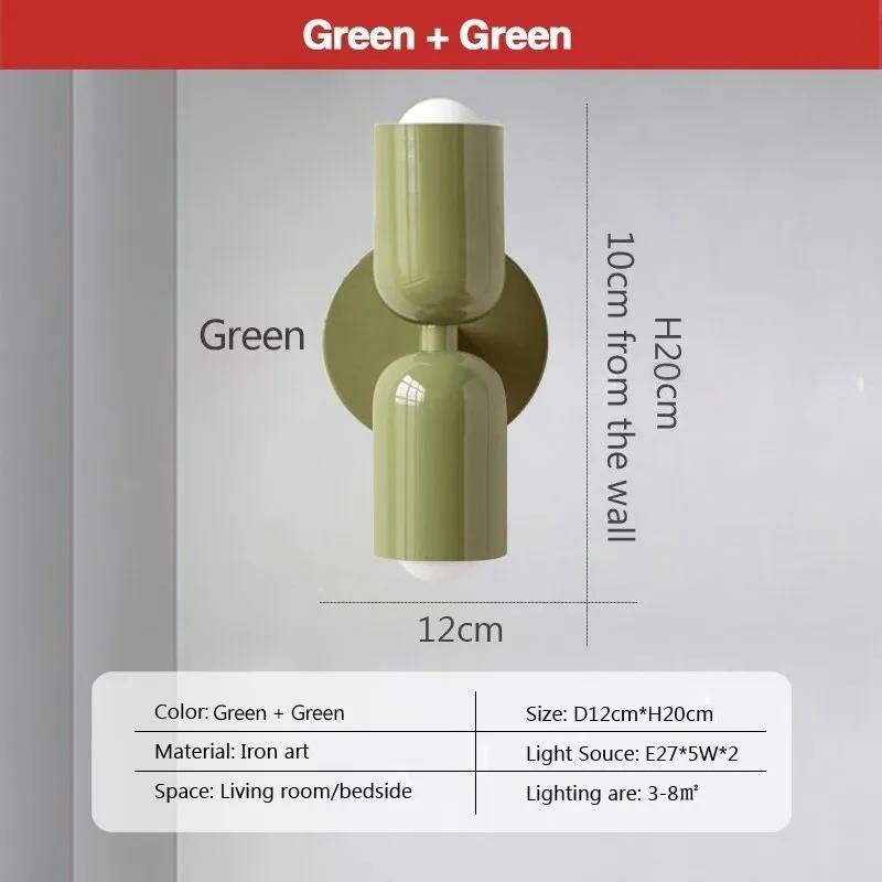 Nordic LED Wall Lamp Modern Macaron Decorative Sconces For Bedroom Bedside Study Living Rooms TV Backdrop E27 Lighting Fixtures