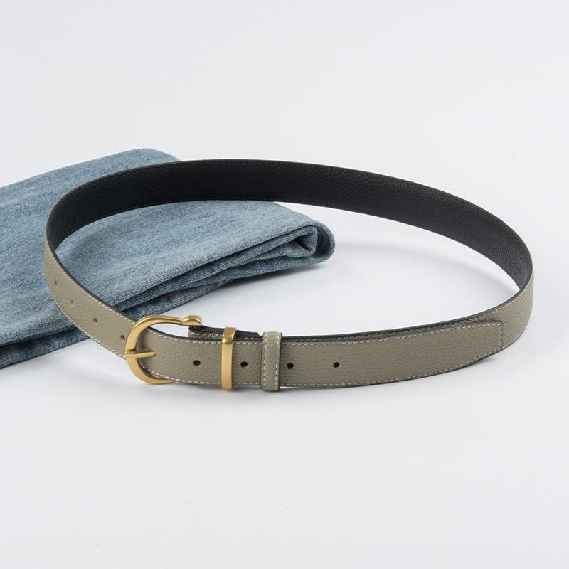 First Layer Lychee Pattern Leather Women'S Belt Cowhide Women'S With Jeans Casual Pants Women'S Pants Belt Women'S Belt