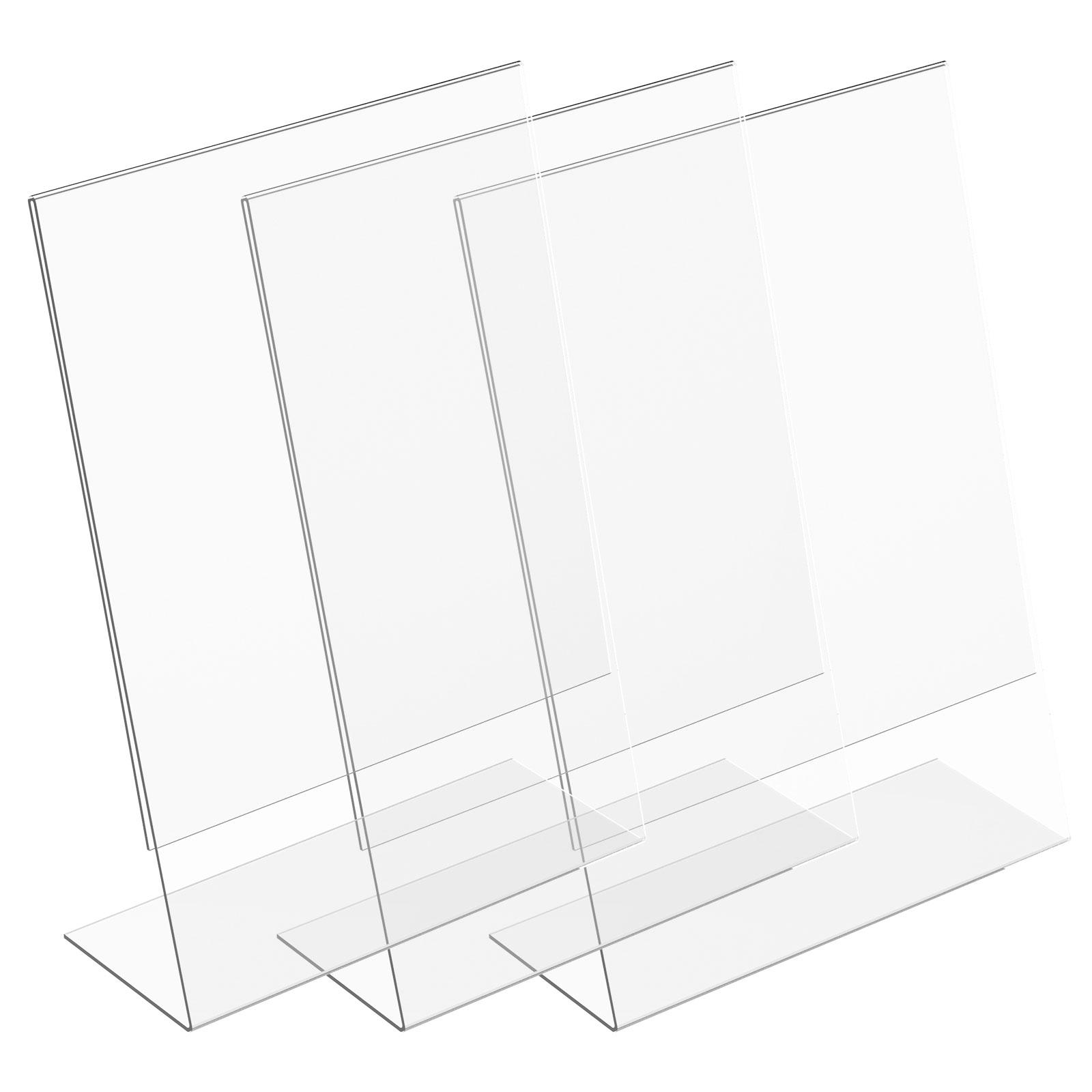 

3 шт. акриловый держатель для знака, прозрачный стенд А4, наклонный держатель для меню, флаера, настольный стенд, настольный держатель для знака, документа