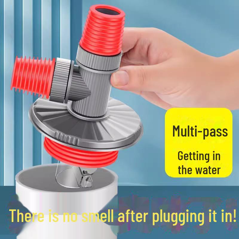 Anti-Odor & Anti-Overflow Tee Joint for Washing Machine Drainage & Washbasin Sealing