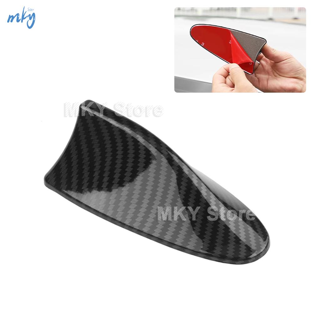 Decorative Shark Fin Antenna,Carbon Fiber Look,Universal Modeling Decorating Parts, No Function Dummy Aerial Car Accessories