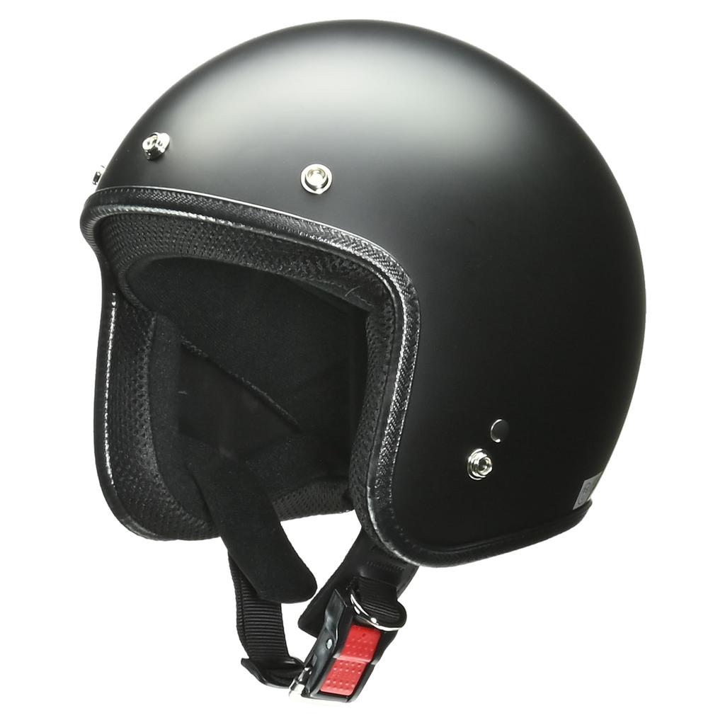 Jet GRENVER Motorcycle Half Matte Free Size [Lead Industries] Helmet, Black, -